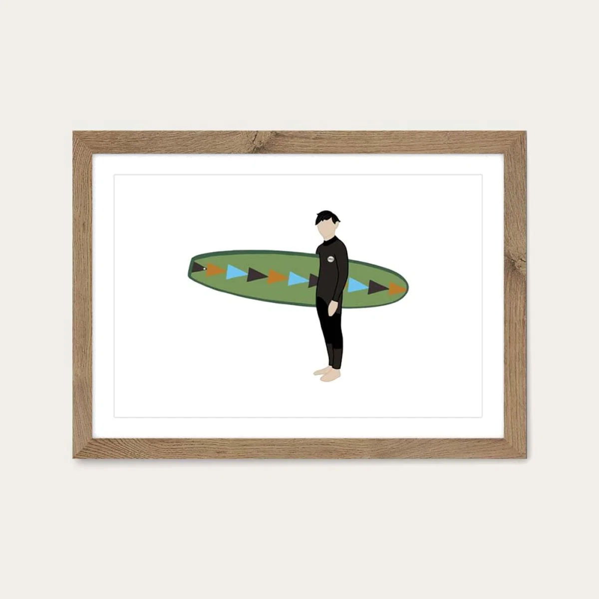 Legends Art Print Oak Frame