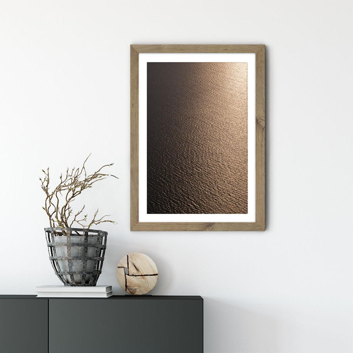 Golden Golden Sunset Art Print Oak Frame – image 2