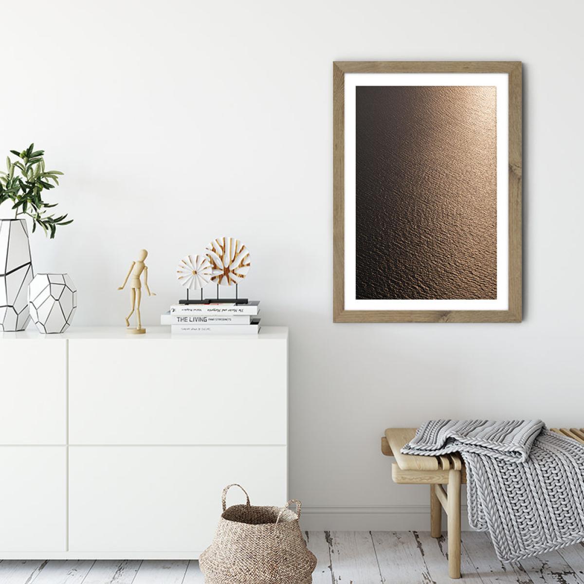 Golden Golden Sunset Art Print Oak Frame – image 3