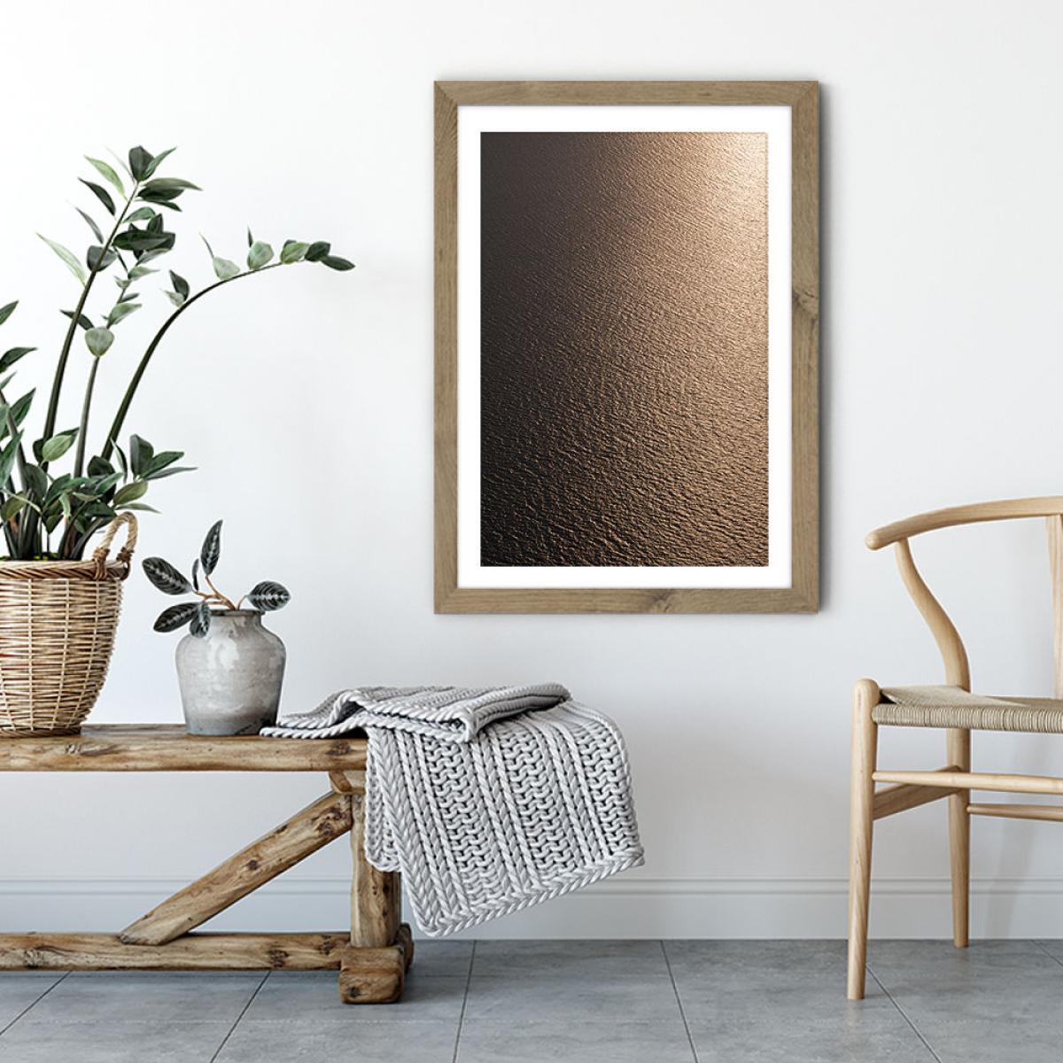 Golden Golden Sunset Art Print Oak Frame – image 4