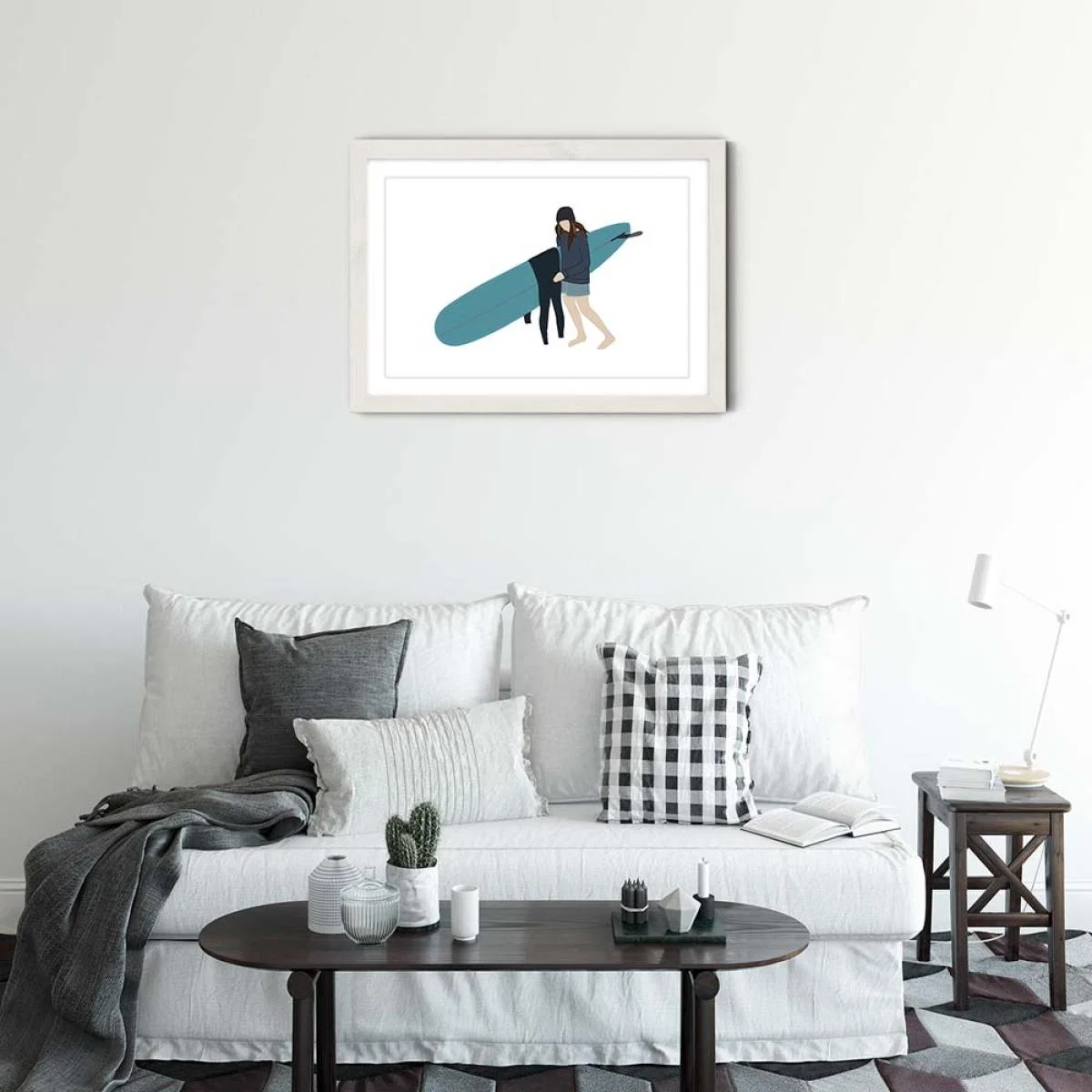 Gower Girl Art Print White Frame – image 2