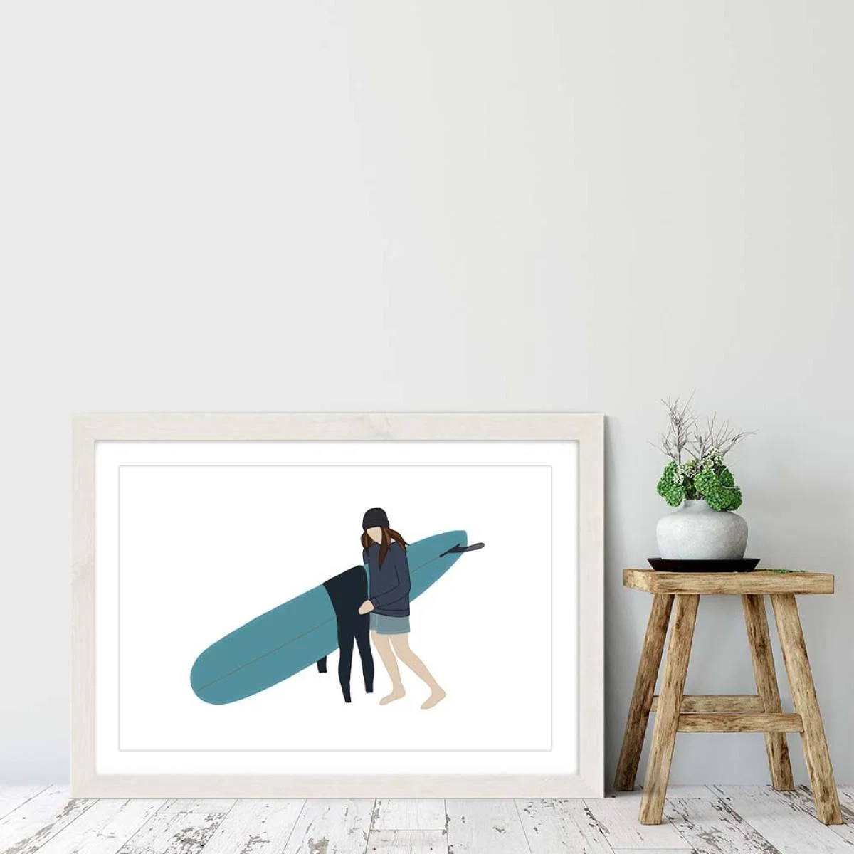 Gower Girl Art Print White Frame – image 6