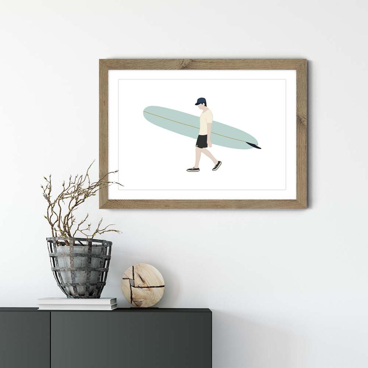 Cruiser Art Print Oak Frame – image 2