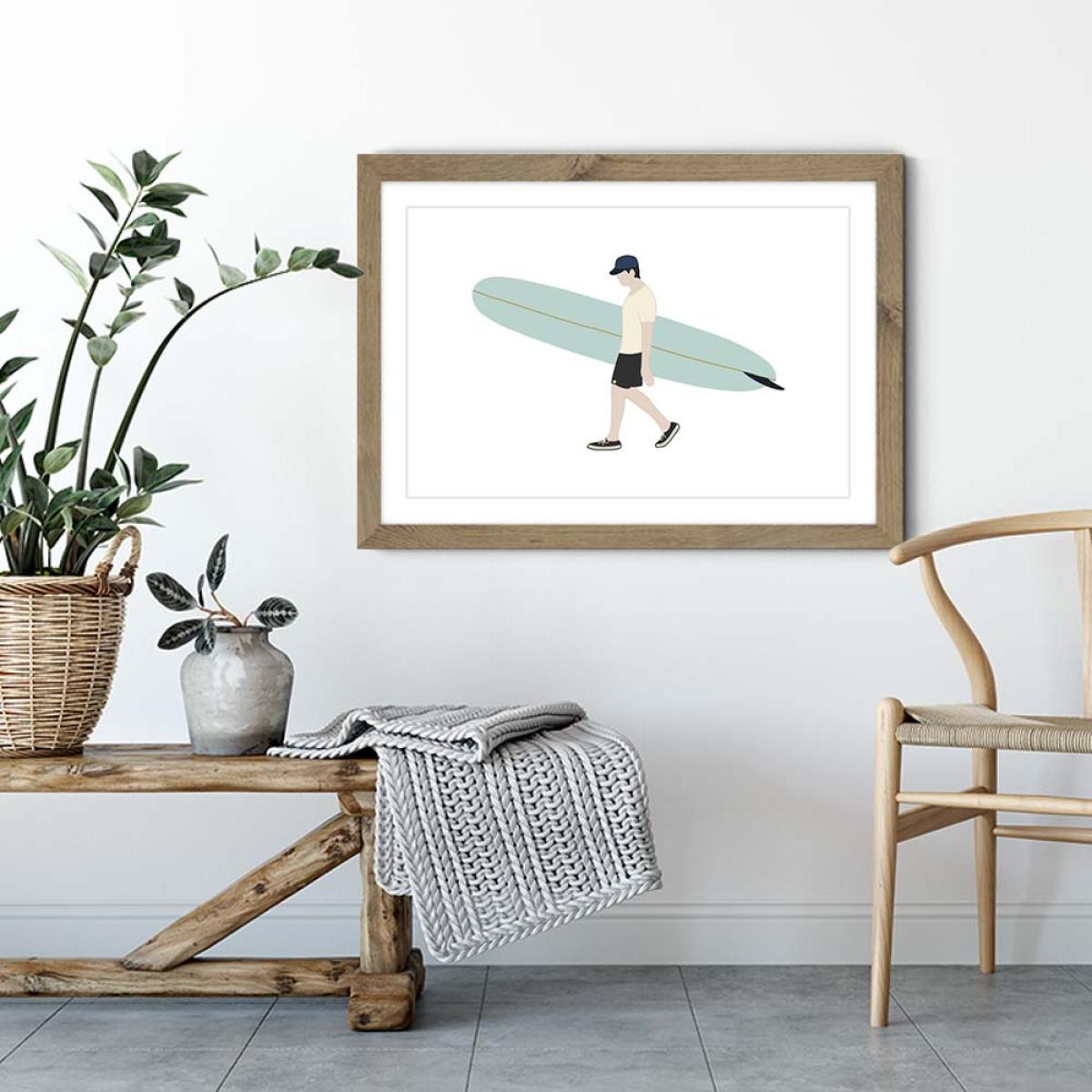 Cruiser Art Print Oak Frame – image 3
