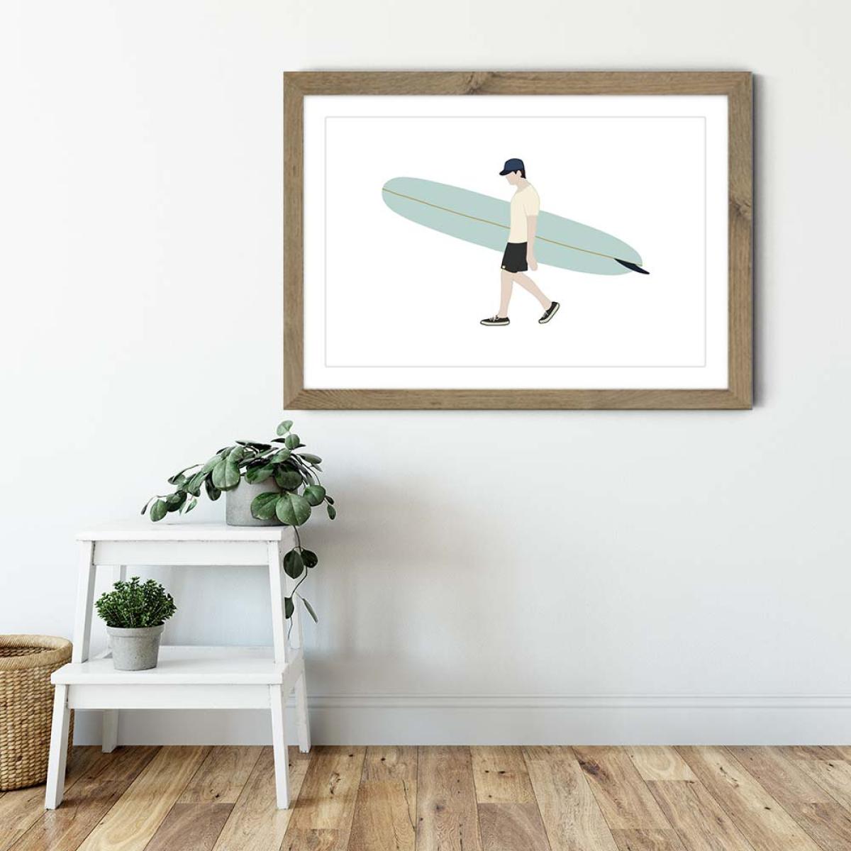 Cruiser Art Print Oak Frame – image 4