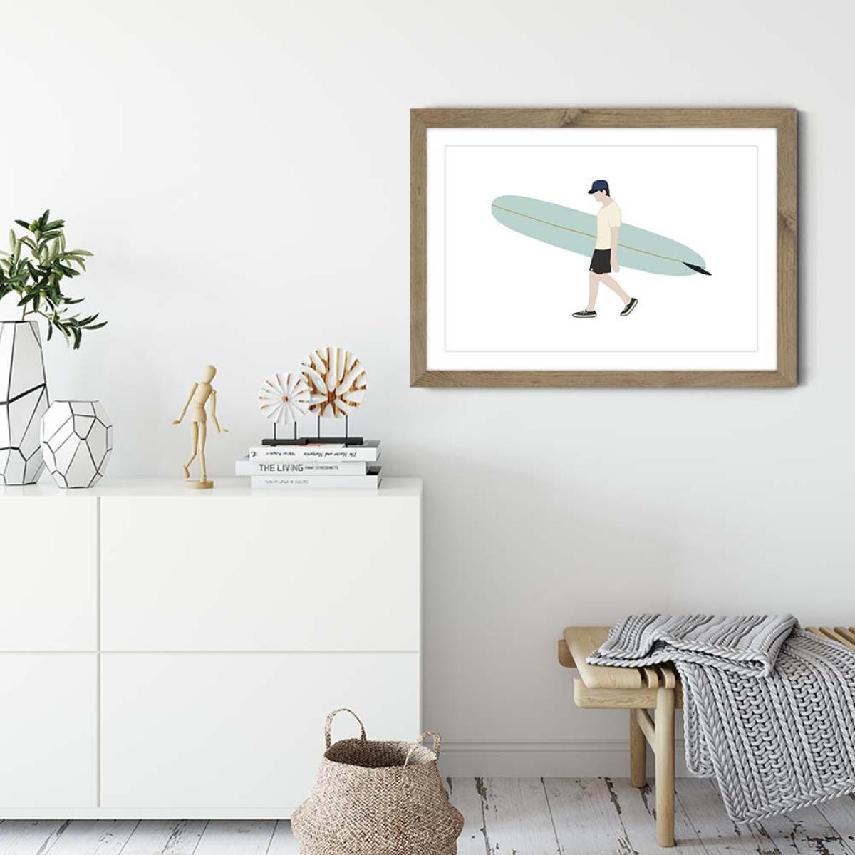 Cruiser Art Print Oak Frame – image 5