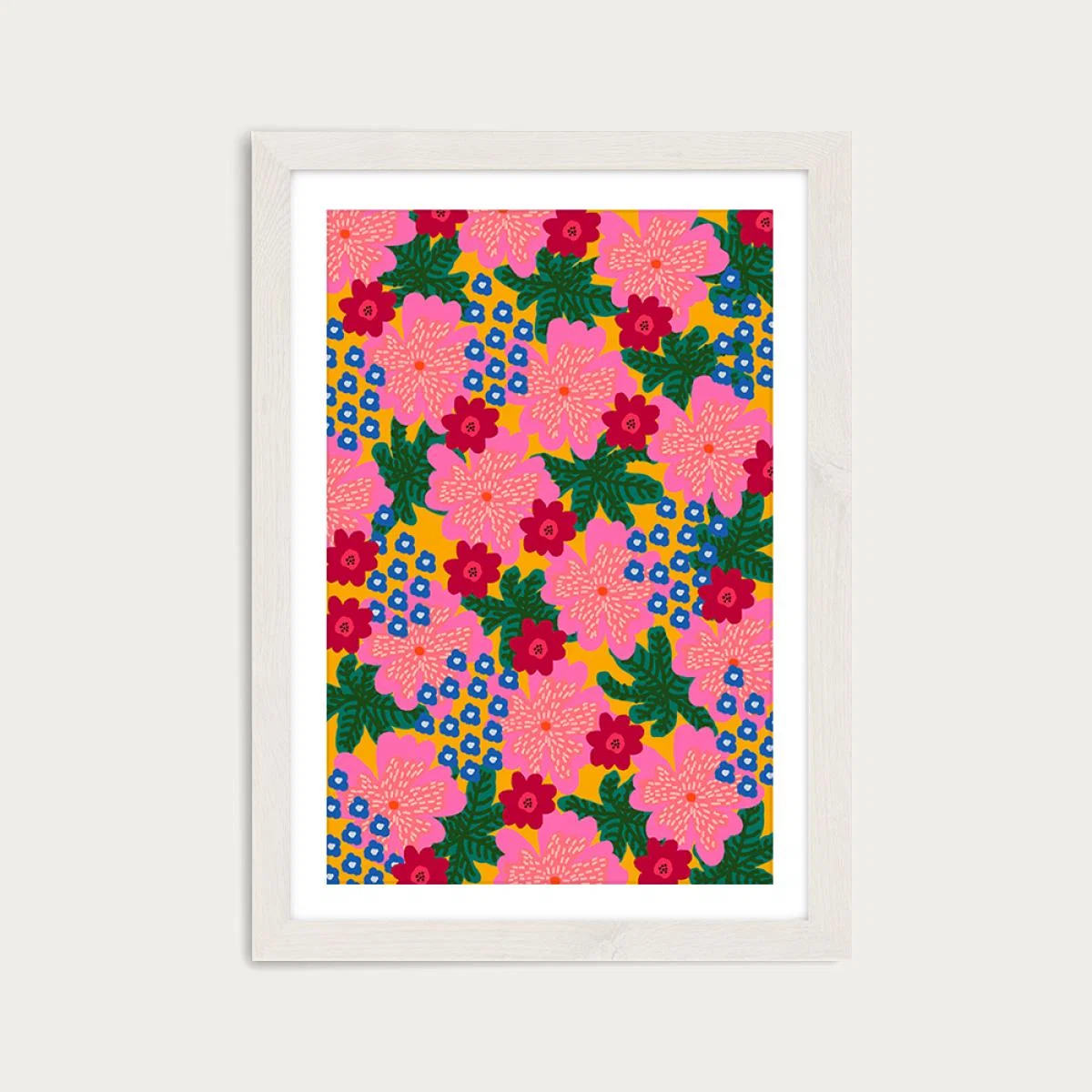 Plant Flowers Art Print White Frame – image 1