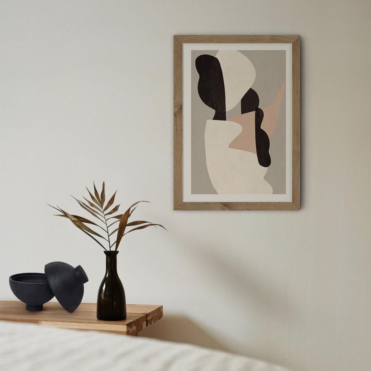 Interact No 1 Art Print Oak Frame – image 2