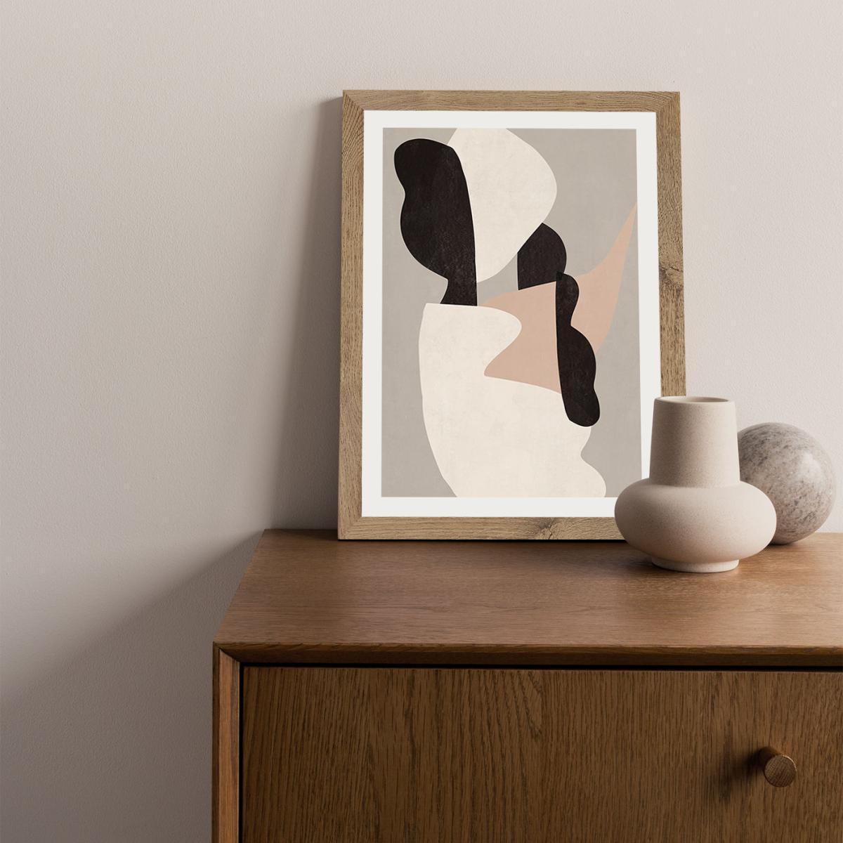Interact No 1 Art Print Oak Frame – image 3