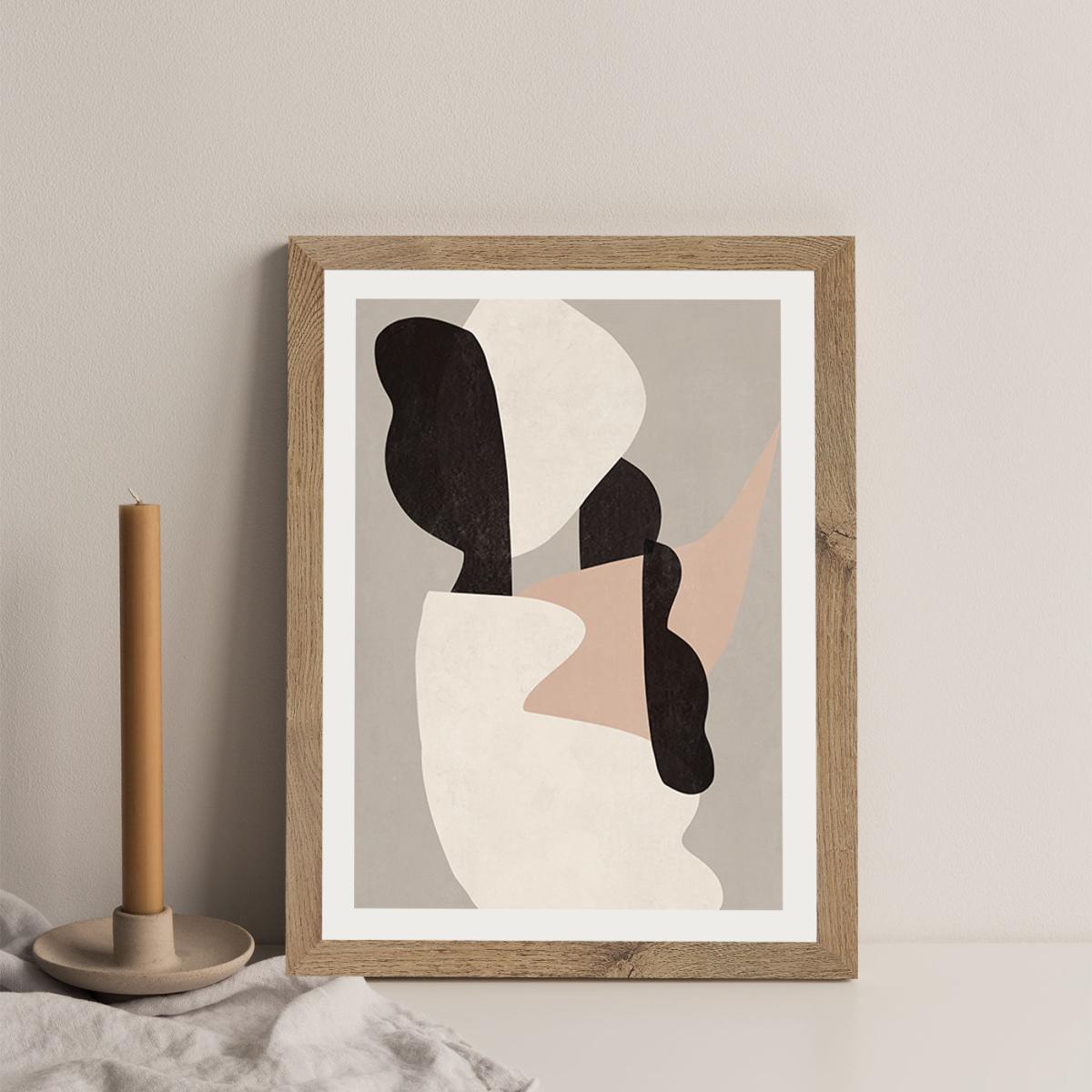 Interact No 1 Art Print Oak Frame – image 4