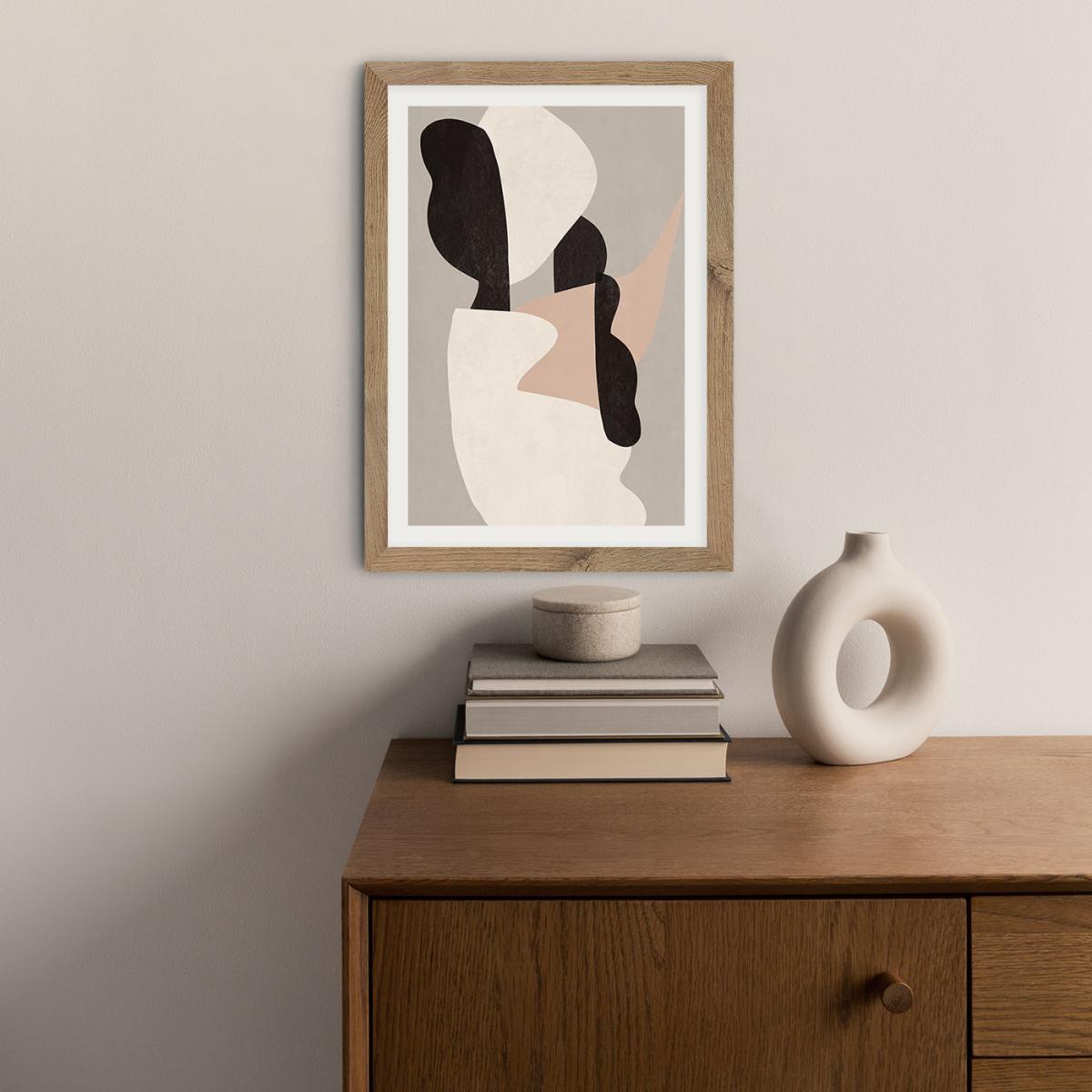 Interact No 1 Art Print Oak Frame – image 5