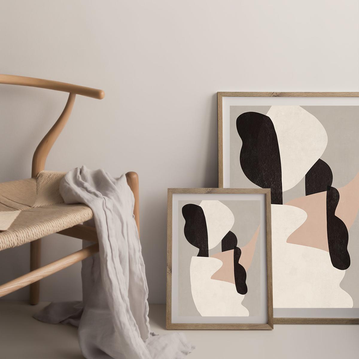 Interact No 1 Art Print Oak Frame – image 8