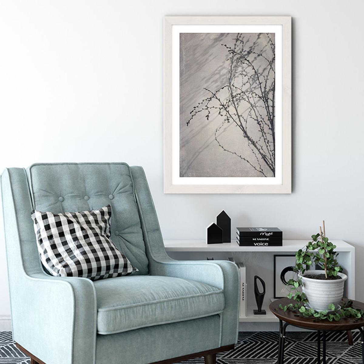 Shadowplay 4 Art Print White Frame – image 4