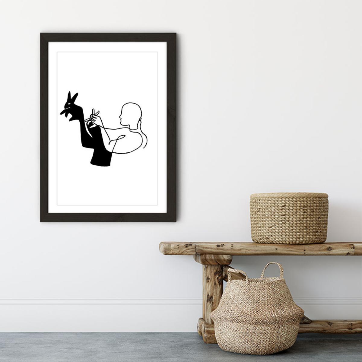 Shadowplay Art Print Black Frame – image 7