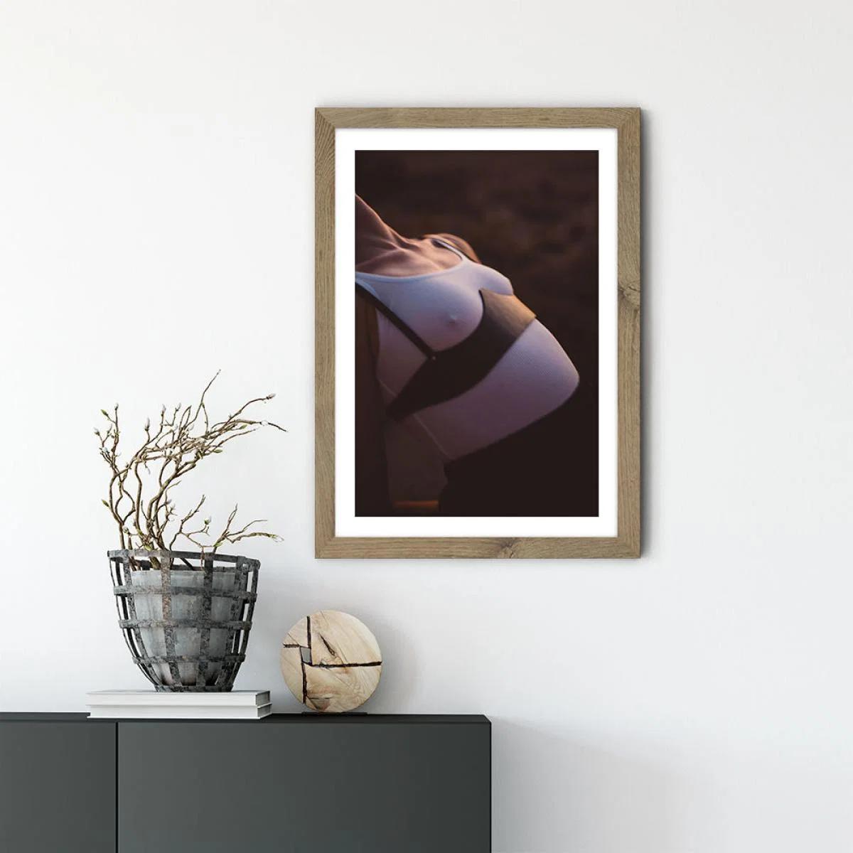 Desert Dance III Art Print Oak Frame – image 2