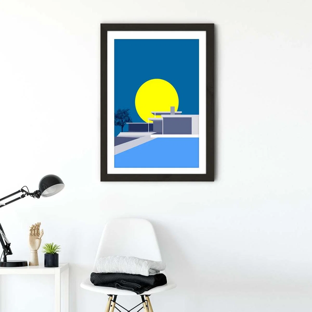 Minimal House No.2 Art Print Black Frame – image 2