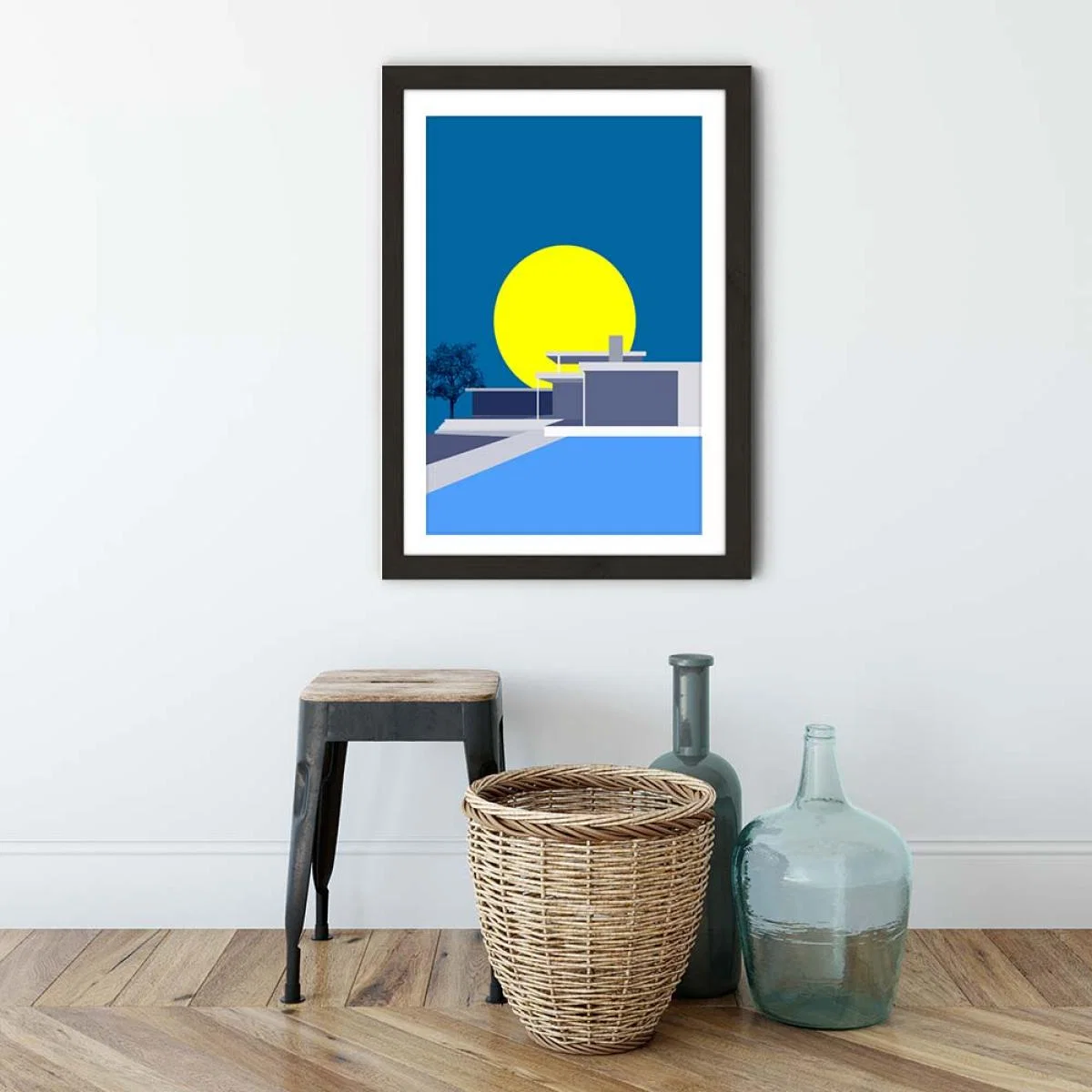 Minimal House No.2 Art Print Black Frame – image 3