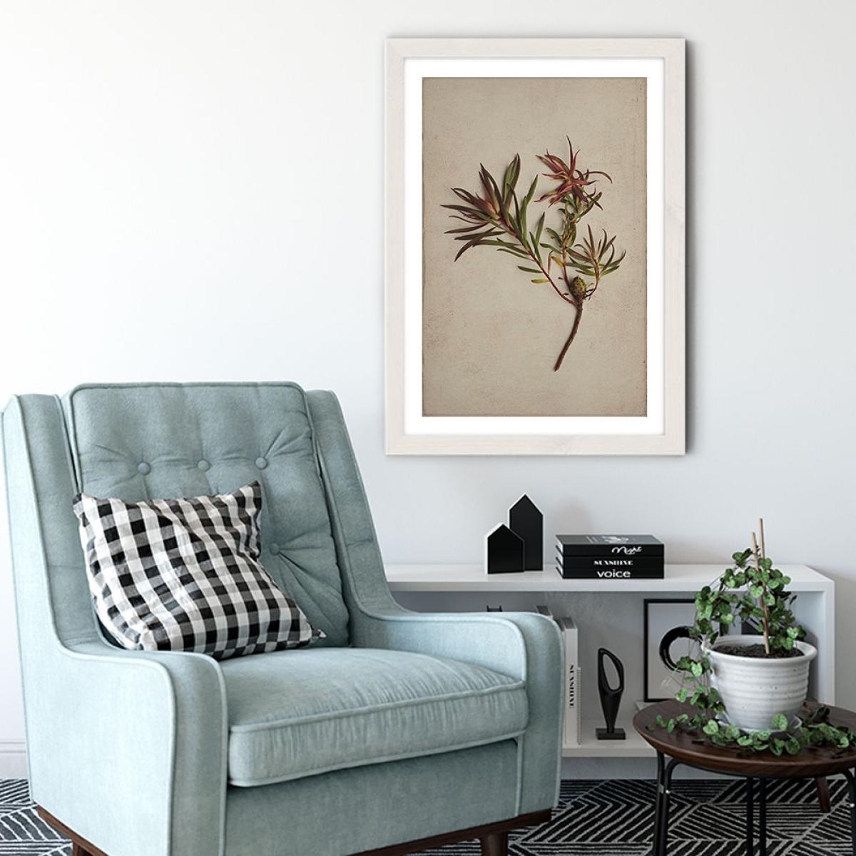 Fynbos 1 Art Print White Frame – image 3