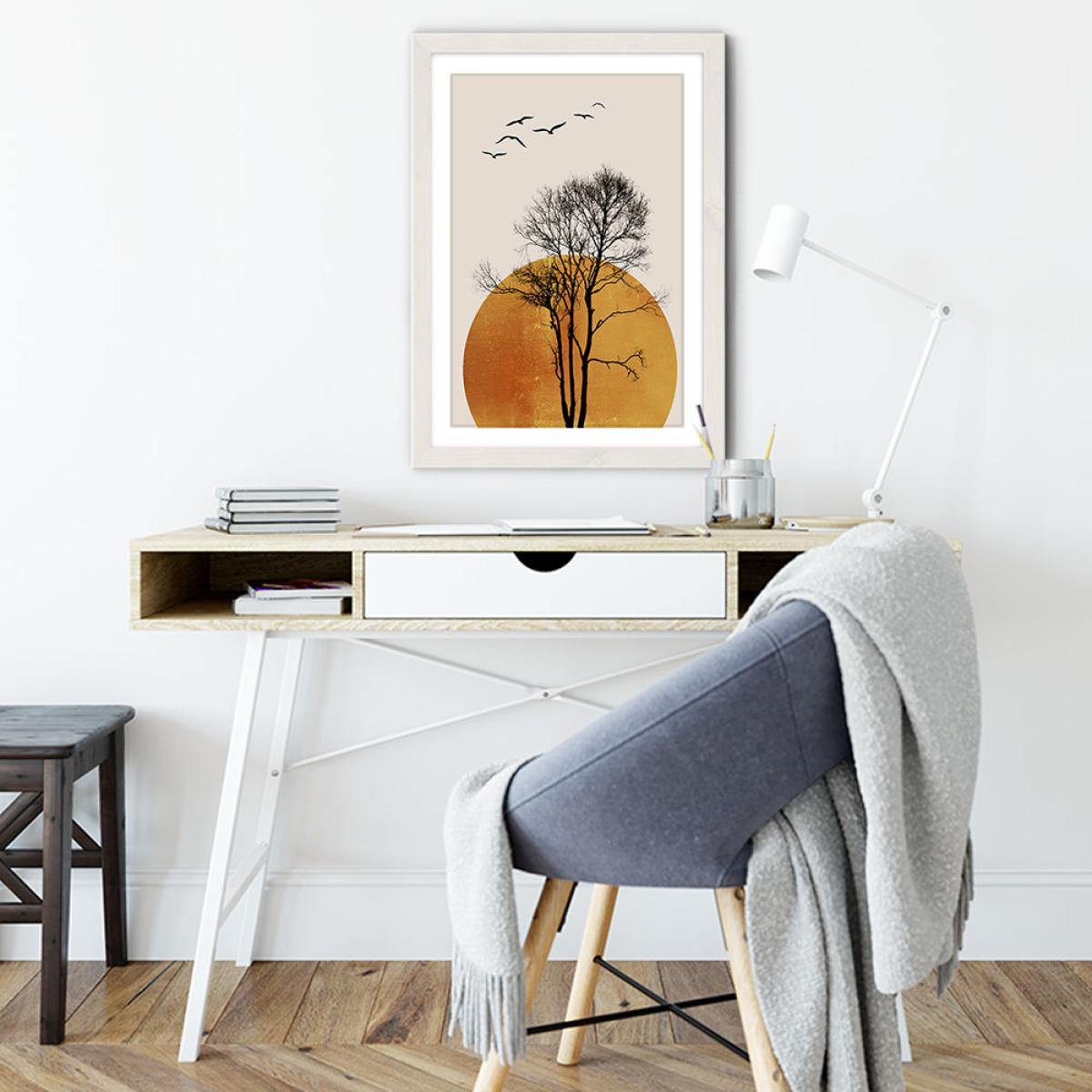 Winter Sunrise Dark Art Print White Frame – image 7
