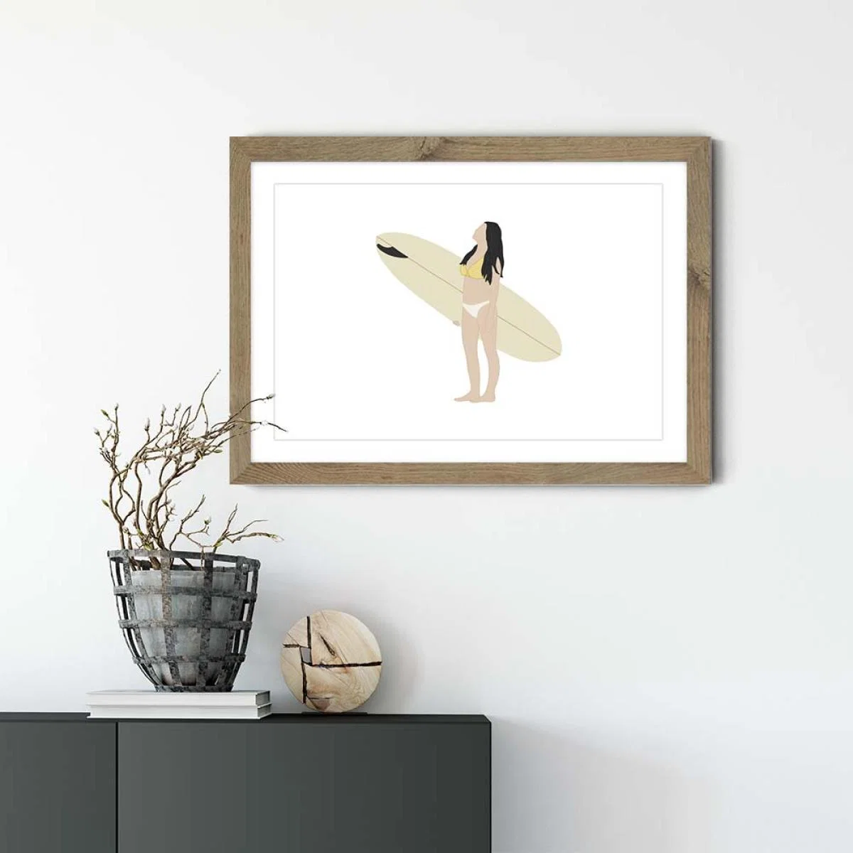 Sky Art Print Oak Frame – image 2