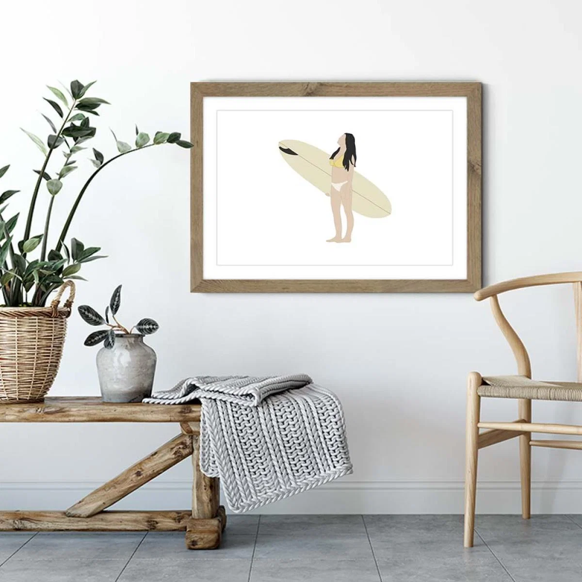 Sky Art Print Oak Frame – image 3