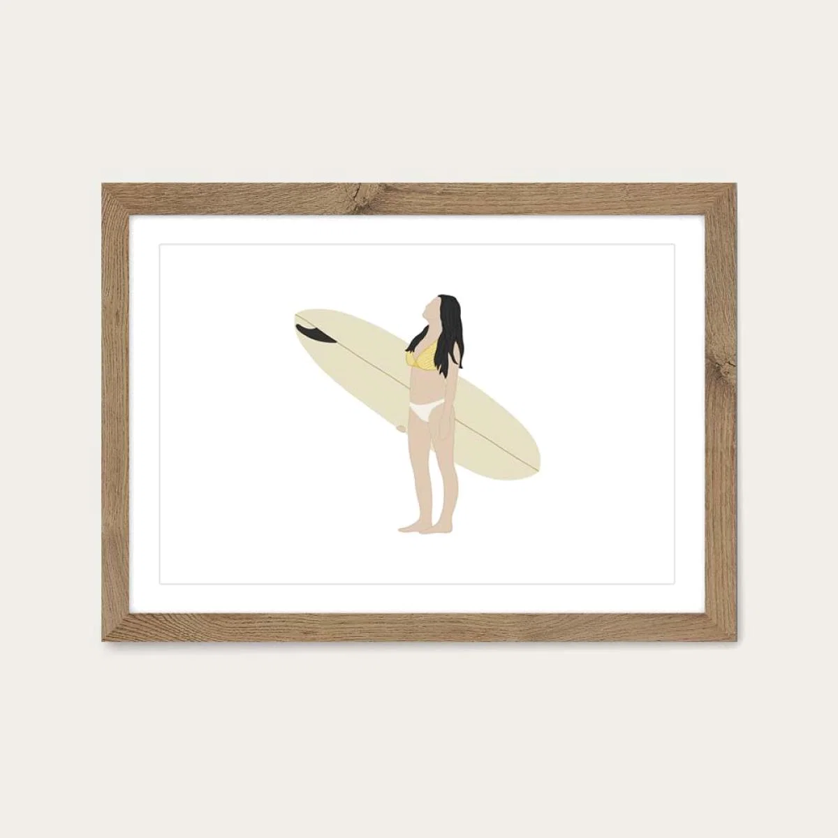 Sky Art Print Oak Frame – image 1