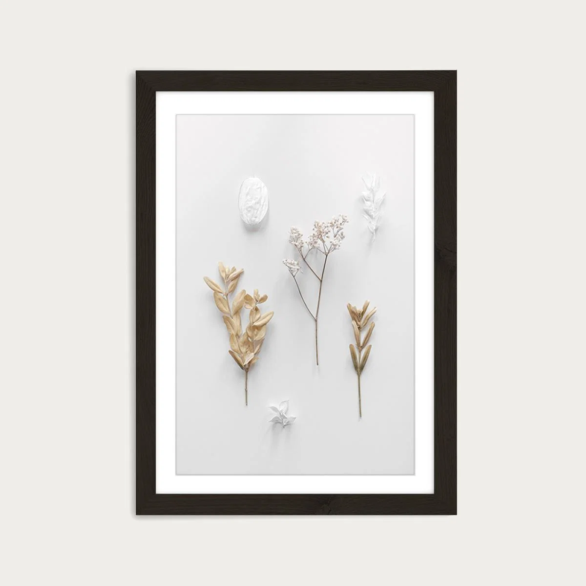 Stones & Branches III Art Print Black Frame – image 1