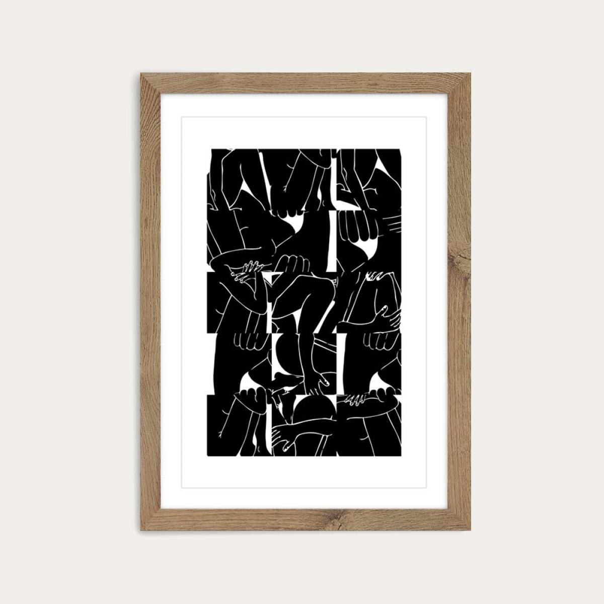 Oak Frame Bodies Art Print – image 1