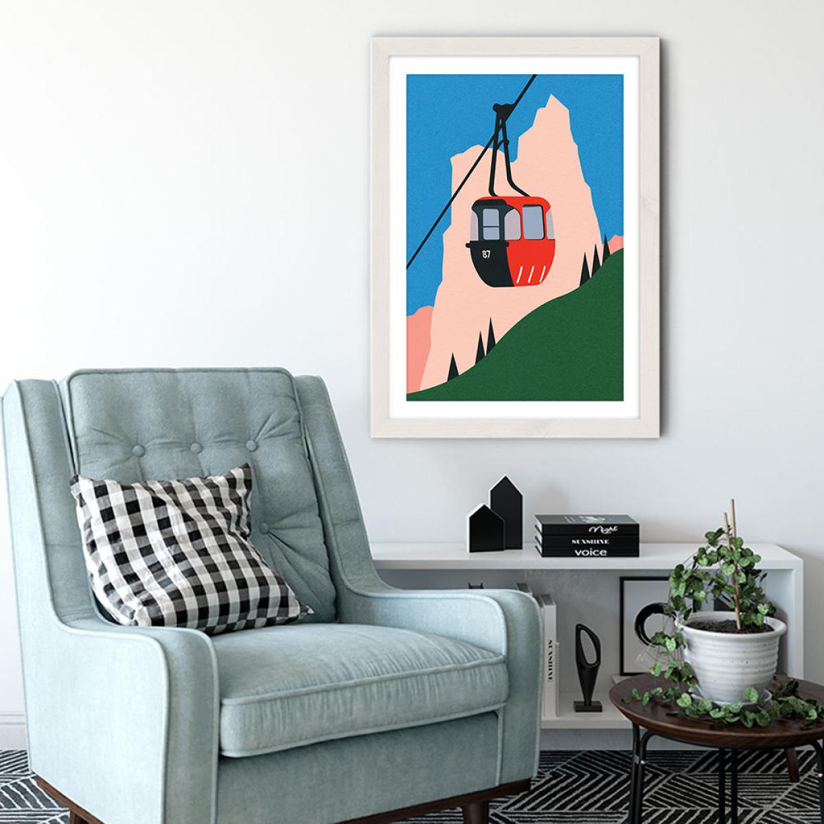 Allgäu Alps Art Print White Frame – image 3