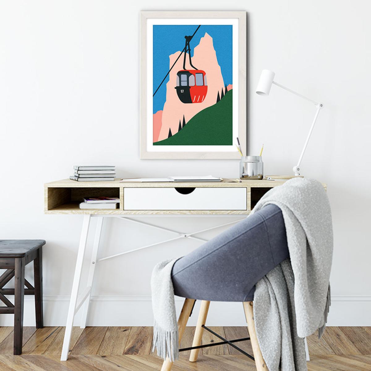Allgäu Alps Art Print White Frame – image 4