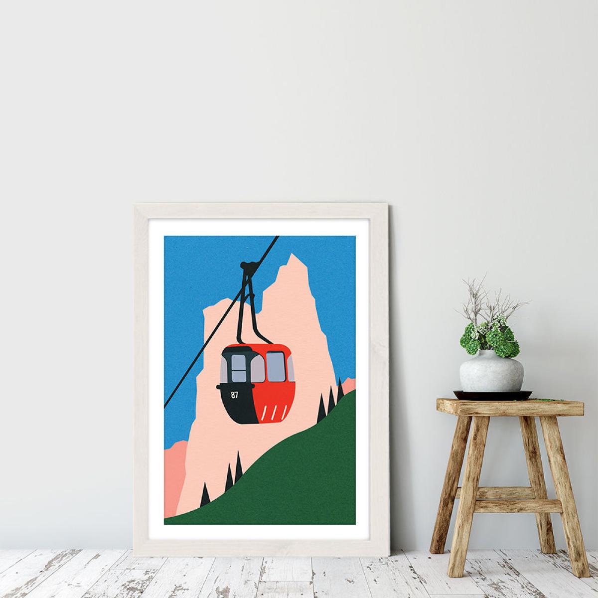 Allgäu Alps Art Print White Frame – image 5