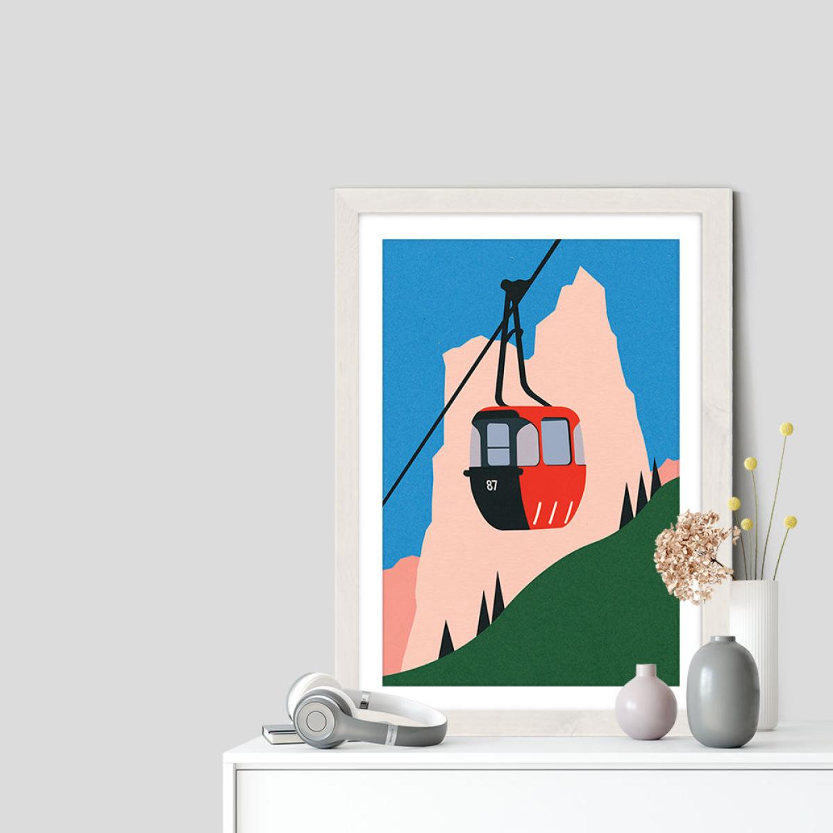 Allgäu Alps Art Print White Frame – image 7