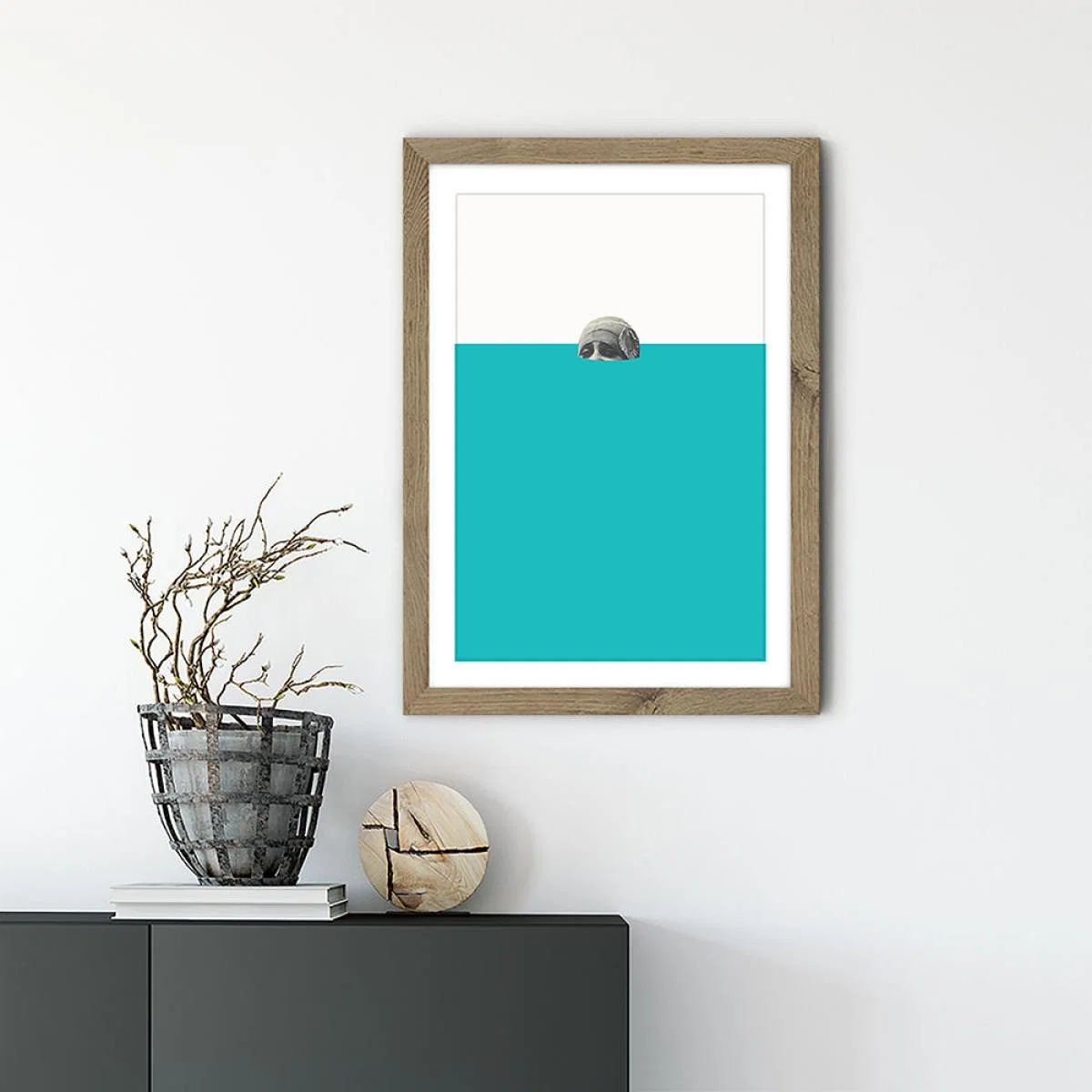 Submerged Art Print Oak Frame – image 2