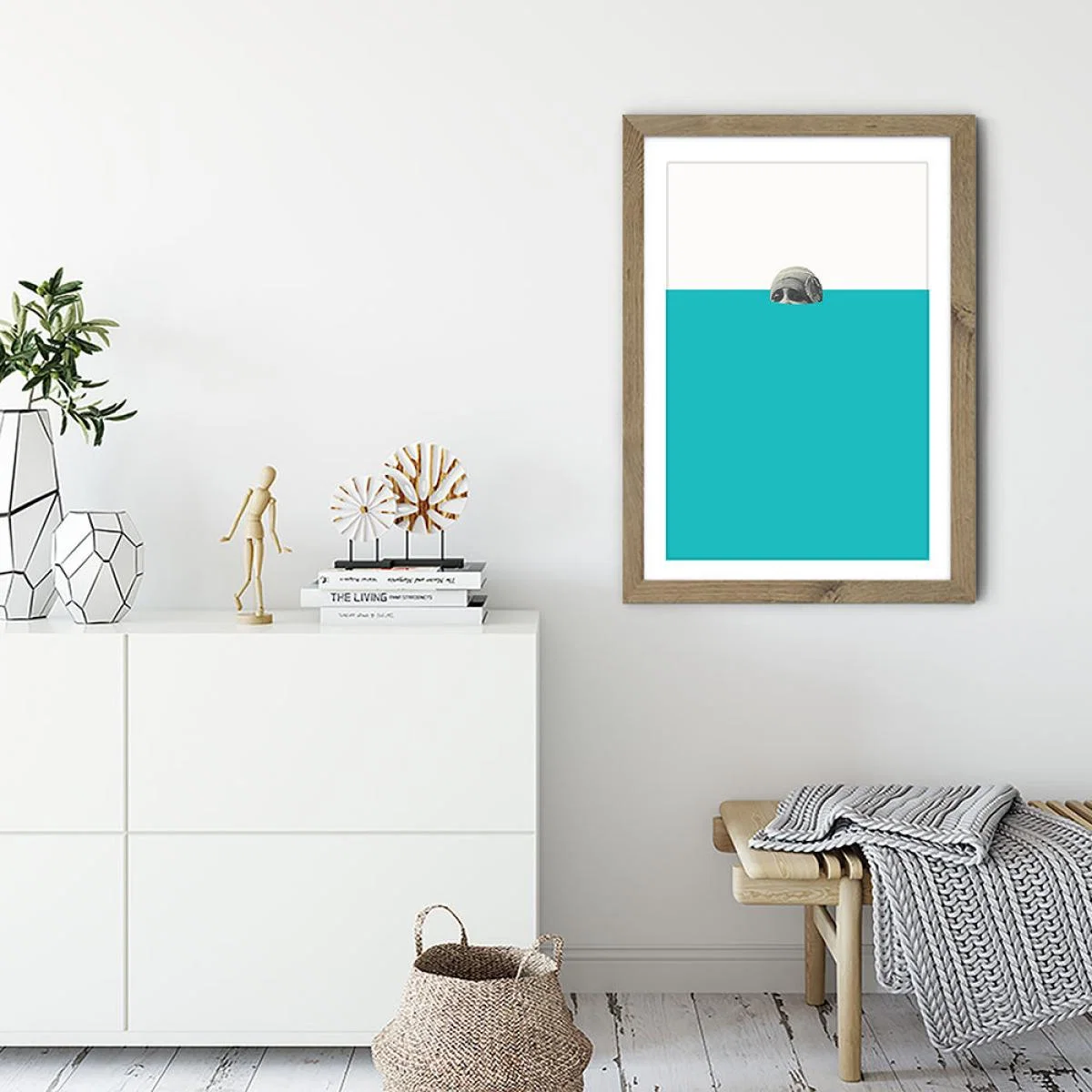 Submerged Art Print Oak Frame – image 3