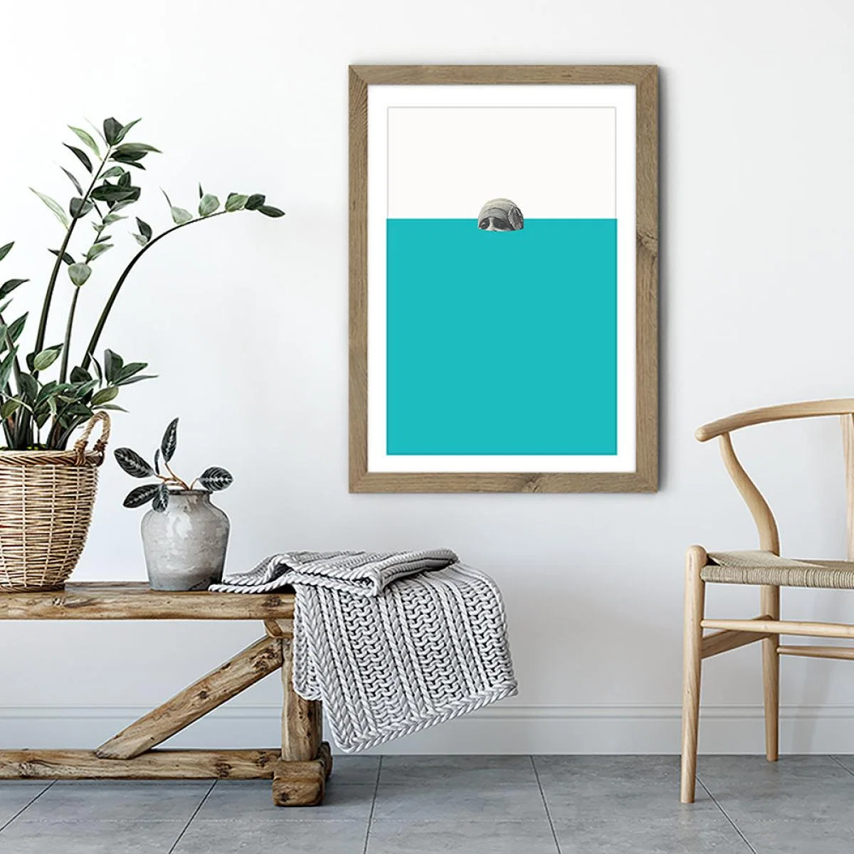 Submerged Art Print Oak Frame – image 4