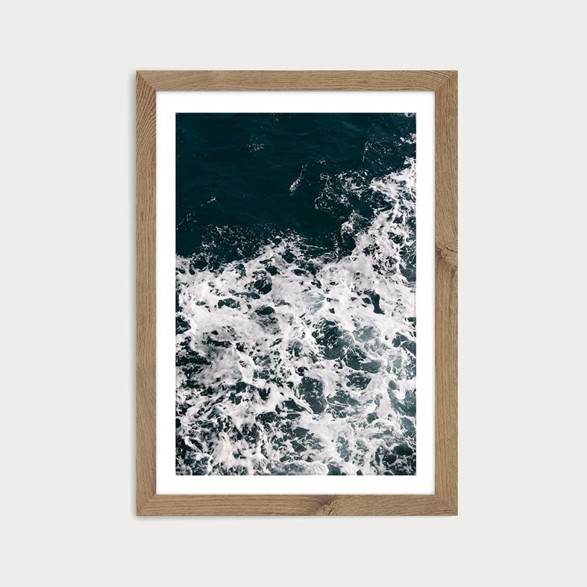 Waves and Water Art Print Oak Frame – image 1