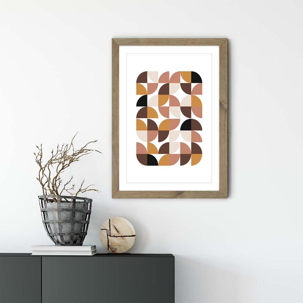 Oak Frame Geometric I Art Print – image 2