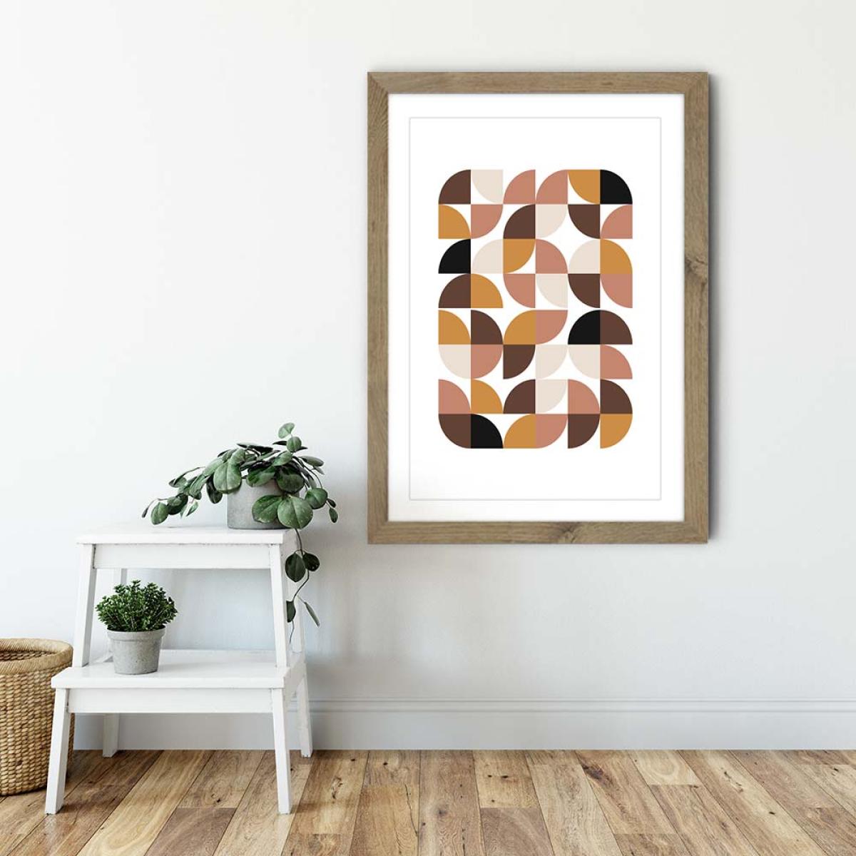 Oak Frame Geometric I Art Print – image 3