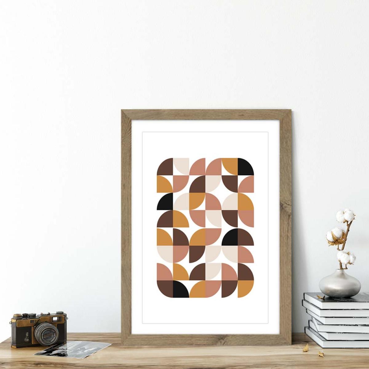Oak Frame Geometric I Art Print – image 4