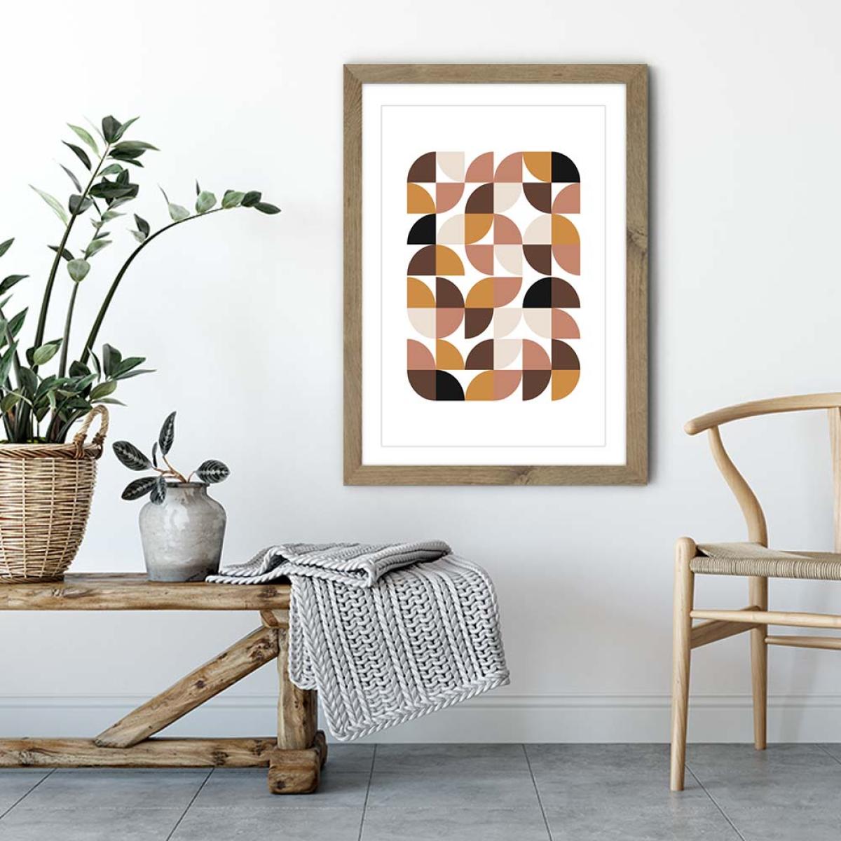 Oak Frame Geometric I Art Print – image 5