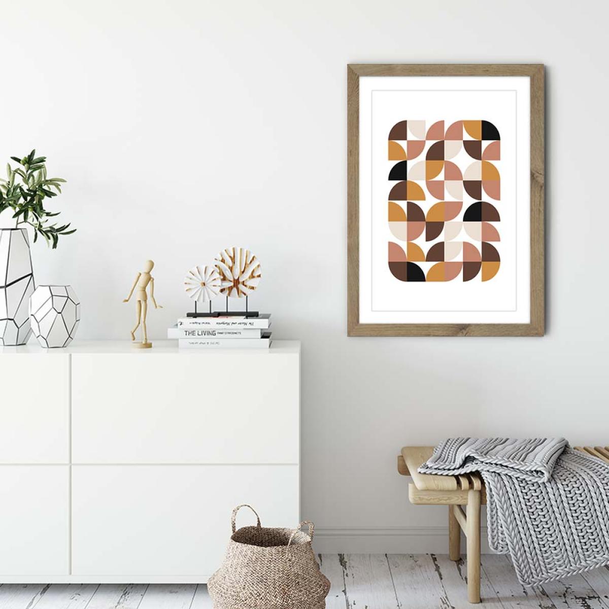 Oak Frame Geometric I Art Print – image 6