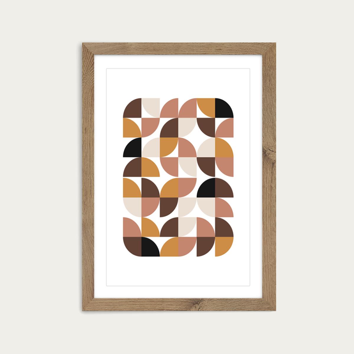 Oak Frame Geometric I Art Print – image 1