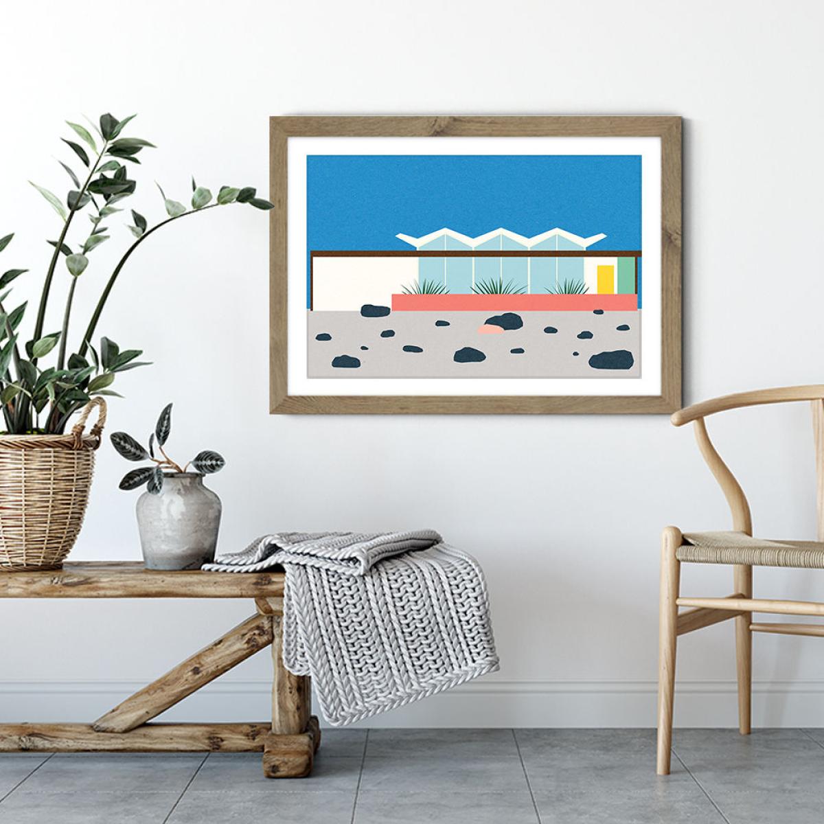 Wexler Barlow House Art Print Oak Frame – image 2
