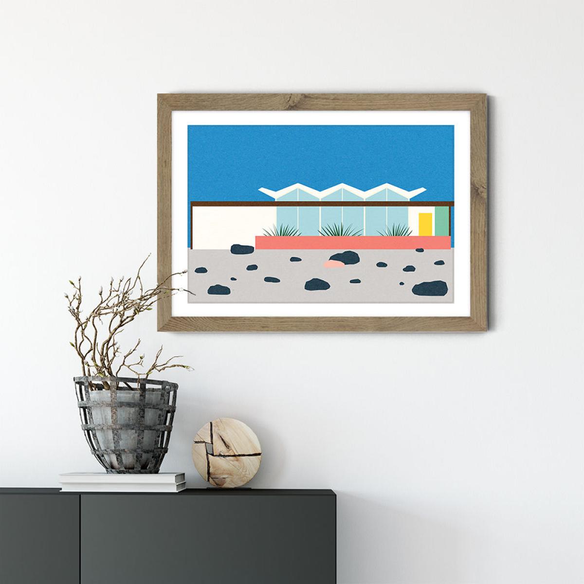 Wexler Barlow House Art Print Oak Frame – image 3