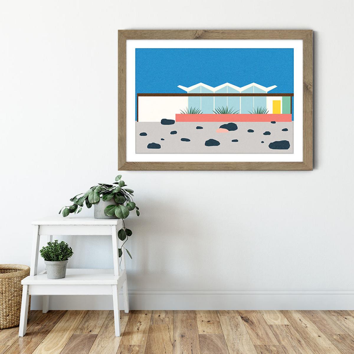 Wexler Barlow House Art Print Oak Frame – image 4