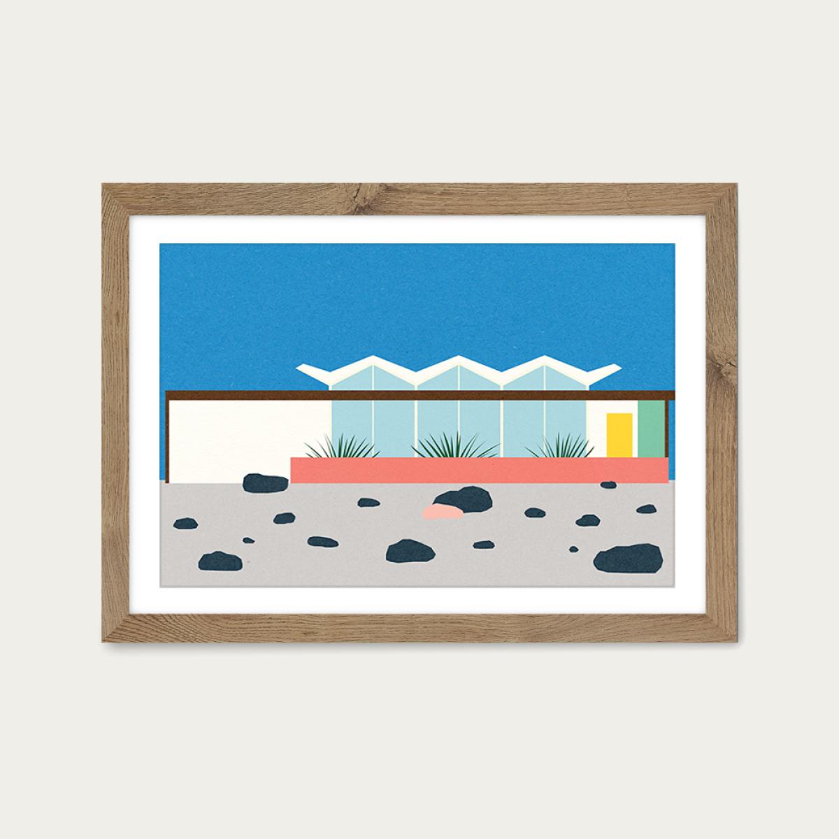 Wexler Barlow House Art Print Oak Frame – image 1