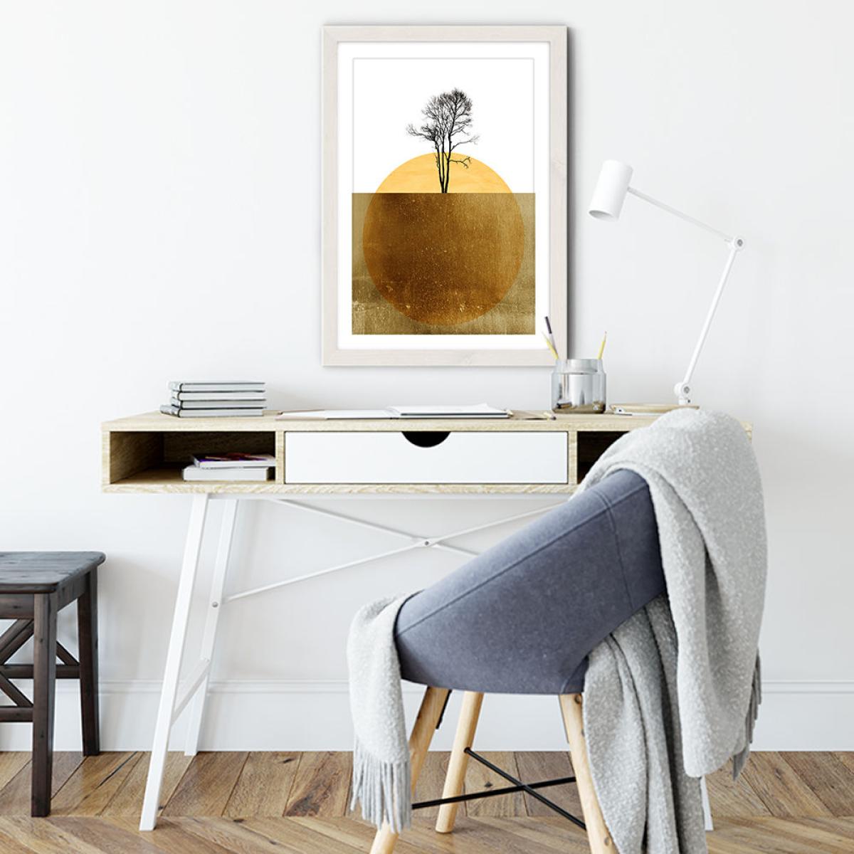 Golden Ocean Art Print White Frame – image 5
