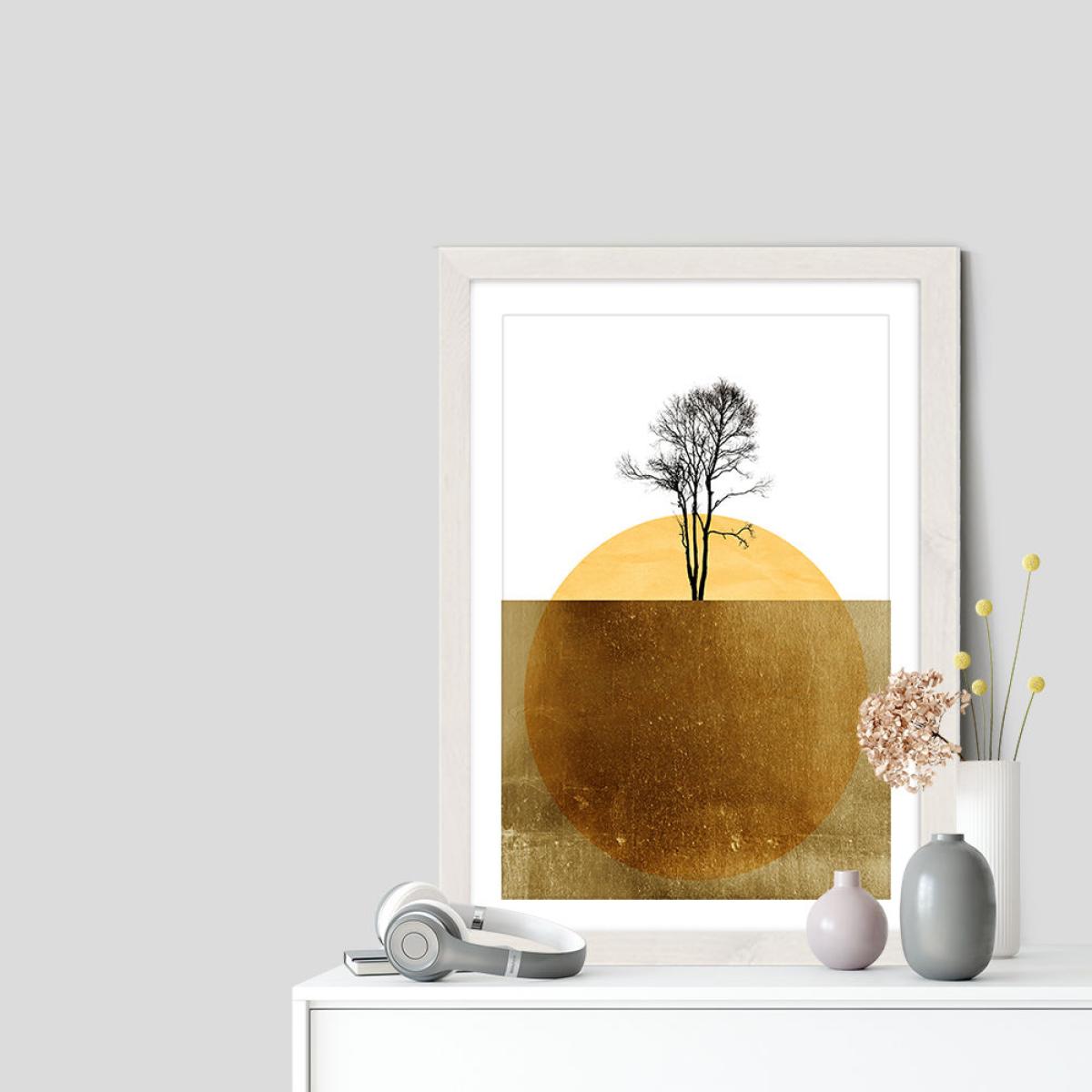 Golden Ocean Art Print White Frame – image 6