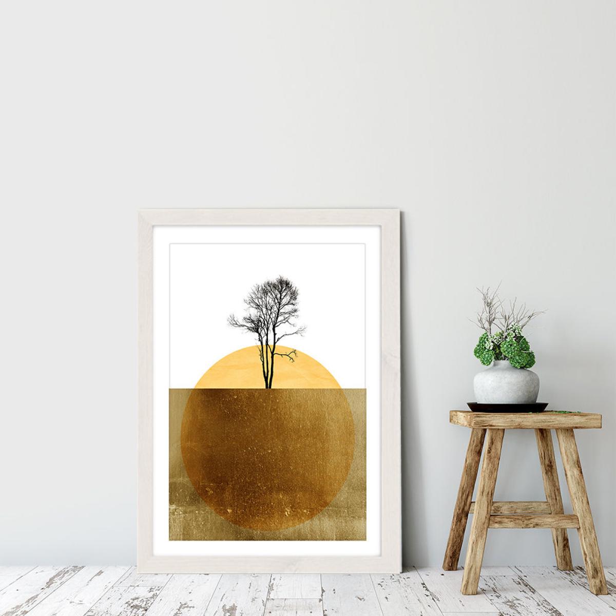 Golden Ocean Art Print White Frame – image 7