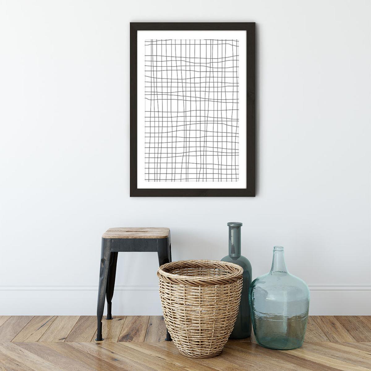 Grid Art Print Black Frame – image 4
